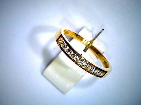 RING ZIRCONIA - 18kt Geelgoud | COLLECTION VANSCHOENWINKEL