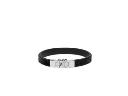 ARMBAND - ZILVER + LEER/STOF BTB | BUDDHA TO BUDDHA