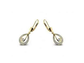 OORBEL AFHANGER ZIRCONIA - 18kt Geelgoud | COLLECTION VANSCHOENWINKEL