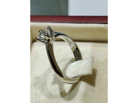 Ring Solitaire briljant - 18kt Witgoud | MY CREATION