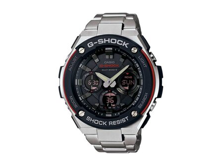 Horloge G-shock Solar Wave - Metal-Resin-Chrom&eacute;-messing | Casio