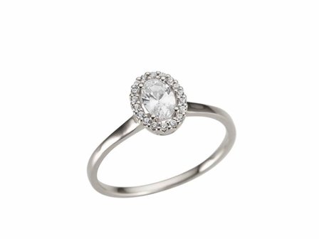 RING ZIRCONIA - 18kt Geelgoud | COLLECTION VANSCHOENWINKEL