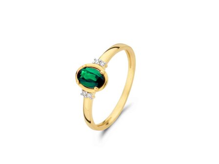 Ring kl.steen-Briljant - 18kt Geelgoud | Beheyt-Jewels