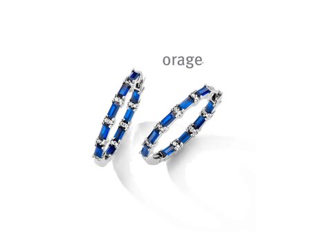 OORBELLEN CREOLEN ZIRCONIA - Orage Silver Jewellery | (Ag) Orage Zilver