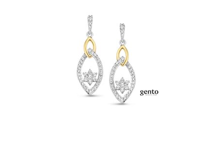 OORBEL AFHANGER ZIRCONIA - Gento (AG) Silver | Gento silver jewels