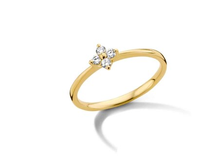 Ring Solitaire briljant - 18kt Geelgoud | DULCI NEA JEWELS