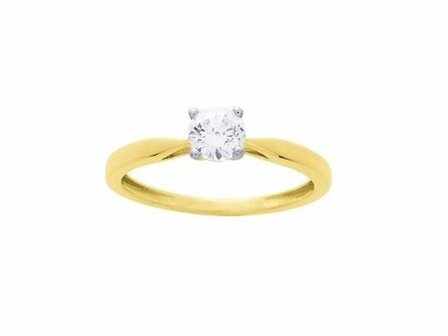 RING ZIRCONIA - 18kt Bicolor | COLLECTION VANSCHOENWINKEL