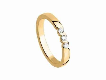 M&eacute;moire Trouwring - 18kt Geelgoud | Auro Design Ring
