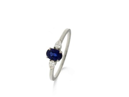 Ring kl.steen-Briljant - 18kt Witgoud | COLLECTION VANSCHOENWINKEL