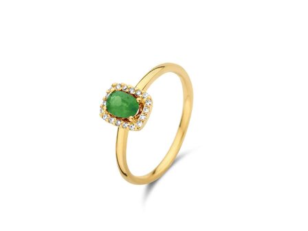 Ring kl.steen-Briljant - 18kt Geelgoud | COLLECTION VANSCHOENWINKEL