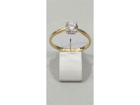 RING ZIRCONIA - 18kt Geelgoud | COLLECTION VANSCHOENWINKEL