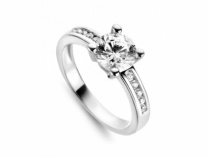 RING ZIRCONIA - 18kt Witgoud | COLLECTION VANSCHOENWINKEL