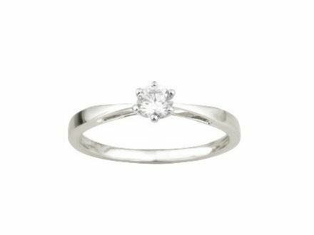 RING ZIRCONIA - 18kt Witgoud | COLLECTION VANSCHOENWINKEL