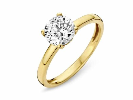 Cultivated Diamond Solitaire - 18kt Geelgoud | MY CREATION