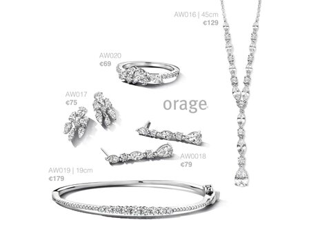 OORBEL AFHANGER ZIRCONIA - Orage Silver Jewellery | (Ag) Orage Zilver