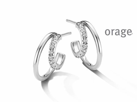 OORBEL ZILVER ZIRCONIA - Orage Silver Jewellery | (Ag) Orage Zilver