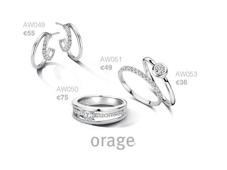 OORBEL ZILVER ZIRCONIA - Orage Silver Jewellery | (Ag) Orage Zilver