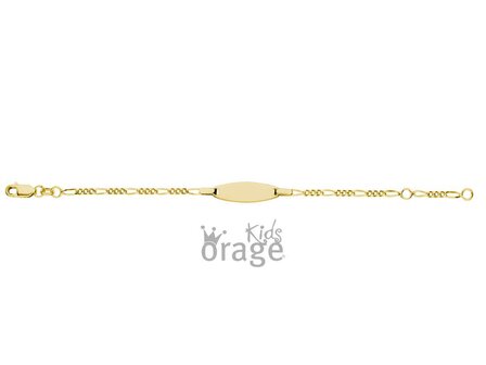 Armband Idendit&eacute; b&eacute;b&eacute; - 9kt Geelgoud | (Ag) Orage Zilver