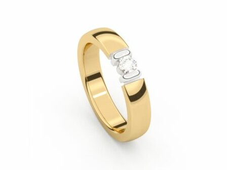 M&eacute;moire Trouwring - 18kt Bicolor | Auro Design Ring