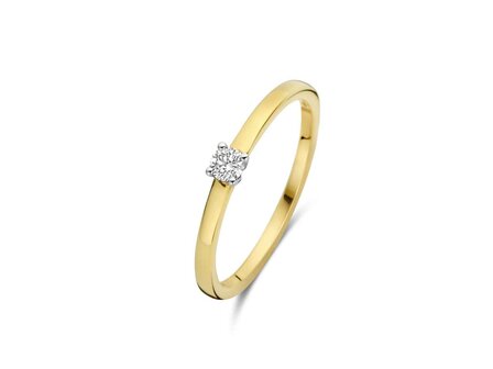 Ring Solitaire briljant - 18kt Geelgoud | COLLECTION VANSCHOENWINKEL