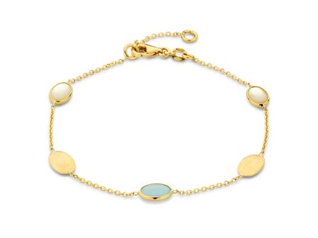 Armband met kleurstenen - 18kt Geelgoud | FEMME ADOREE 18K