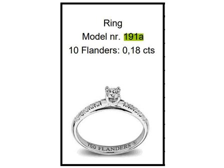 Ring Solitaire briljant - 18kt Witgoud | The flanders collection