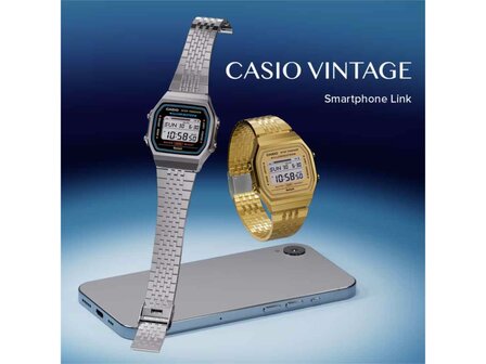 CASIO Vintage - Metal-Resin-Chrom&eacute;-messing