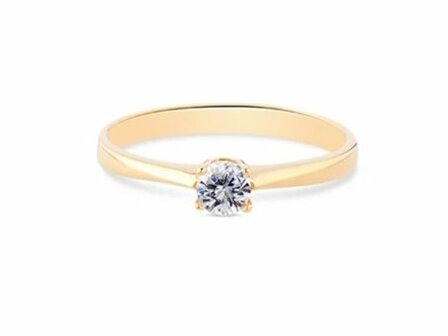 RING ZIRCONIA - 18kt Geelgoud | Swing 18k Jewels