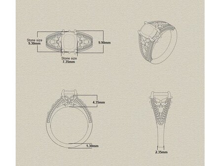 Ring kl.steen-Briljant - 18kt Witgoud | COLLECTION VANSCHOENWINKEL