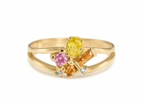 RING ZIRCONIA - 18kt Geelgoud | Swing 18k Jewels