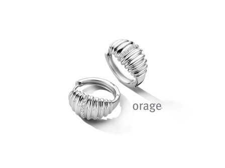 OORBELLEN CREOLEN ZIRCONIA - Orage Silver Jewellery | (Ag) Orage Zilver