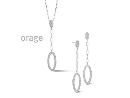 OORBEL AFHANGER ZIRCONIA - Orage Silver Jewellery | (Ag) Orage Zilver