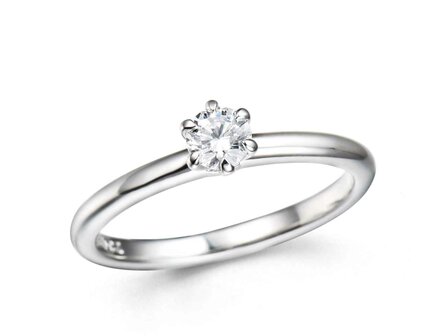 Ring Solitaire briljant - 18kt Geelgoud | COLLECTION VANSCHOENWINKEL