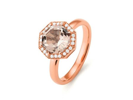 Ring entourage briljant - Rose goud 18kt | COLLECTION VANSCHOENWINKEL