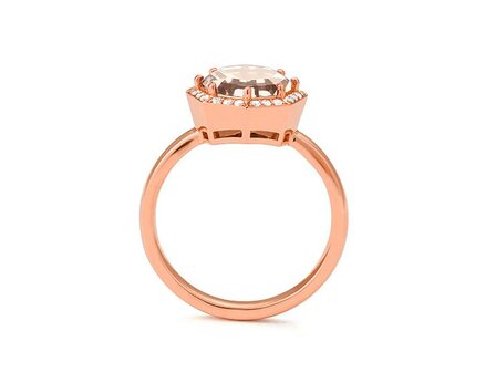 Ring entourage briljant - Rose goud 18kt | COLLECTION VANSCHOENWINKEL