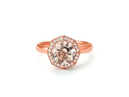 Ring entourage briljant - Rose goud 18kt | COLLECTION VANSCHOENWINKEL