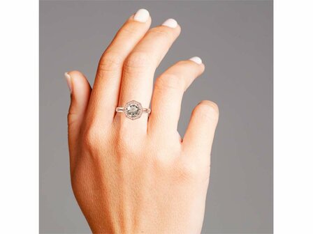 Ring entourage briljant - Rose goud 18kt | COLLECTION VANSCHOENWINKEL