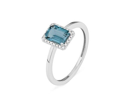 Ring kleursteen - 18kt Witgoud | COLLECTION VANSCHOENWINKEL