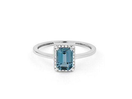 Ring kleursteen - 18kt Witgoud | COLLECTION VANSCHOENWINKEL