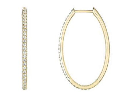 Oorbel Creolen Briljant - 18kt Geelgoud | COLLECTION VANSCHOENWINKEL