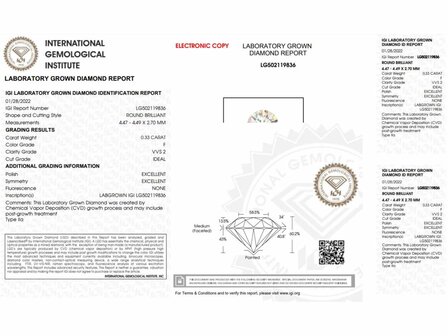 Lab Grown Diamond Solitair - 18kt Witgoud | Lab Grown Collection VS
