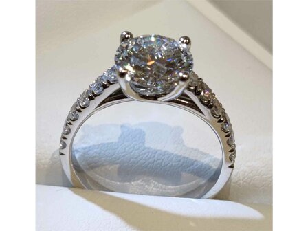 Ring Solitaire briljant - 18kt Witgoud | Lab Grown Collection VS