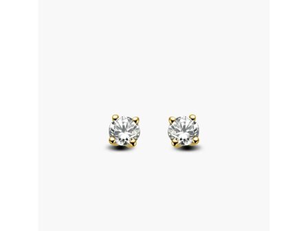 Lab Grown solitair Oorbel - 18kt Geelgoud | Lab Grown Collection VS