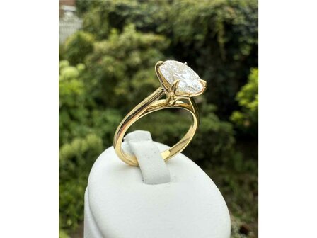 Ring Solitaire briljant - 18kt Geelgoud | COLLECTION VANSCHOENWINKEL