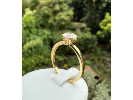 Lab Grown Diamond Solitair - 18kt Geelgoud | Lab Grown Collection VS