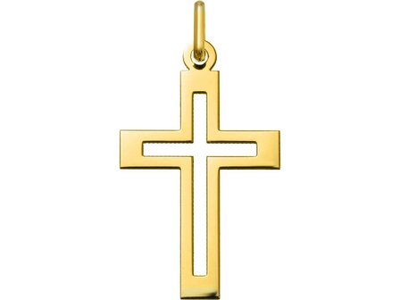 Hanger Kruisje - 18kt Geelgoud | COLLECTION VANSCHOENWINKEL