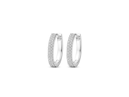 OORBELLEN CREOLEN ZIRCONIA - Naiomy (AG) Zilver