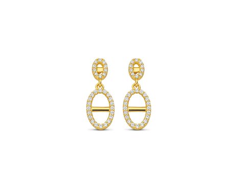 OORBEL AFHANGER ZIRCONIA - Naiomy (AG) Zilver