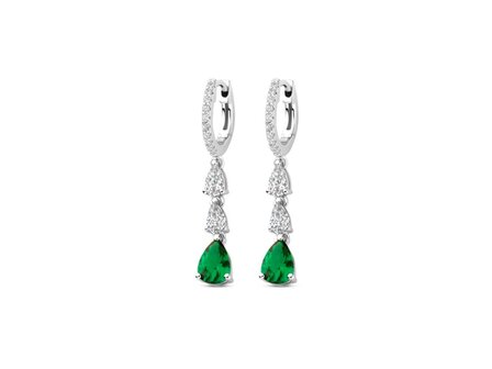 OORBEL AFHANGER ZIRCONIA - Naiomy (AG) Zilver