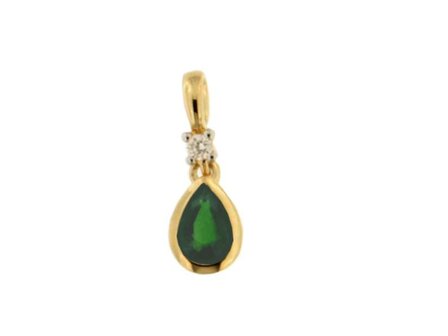 Hanger Kl.steen-Brilj - 18kt Geelgoud | COLLECTION VANSCHOENWINKEL